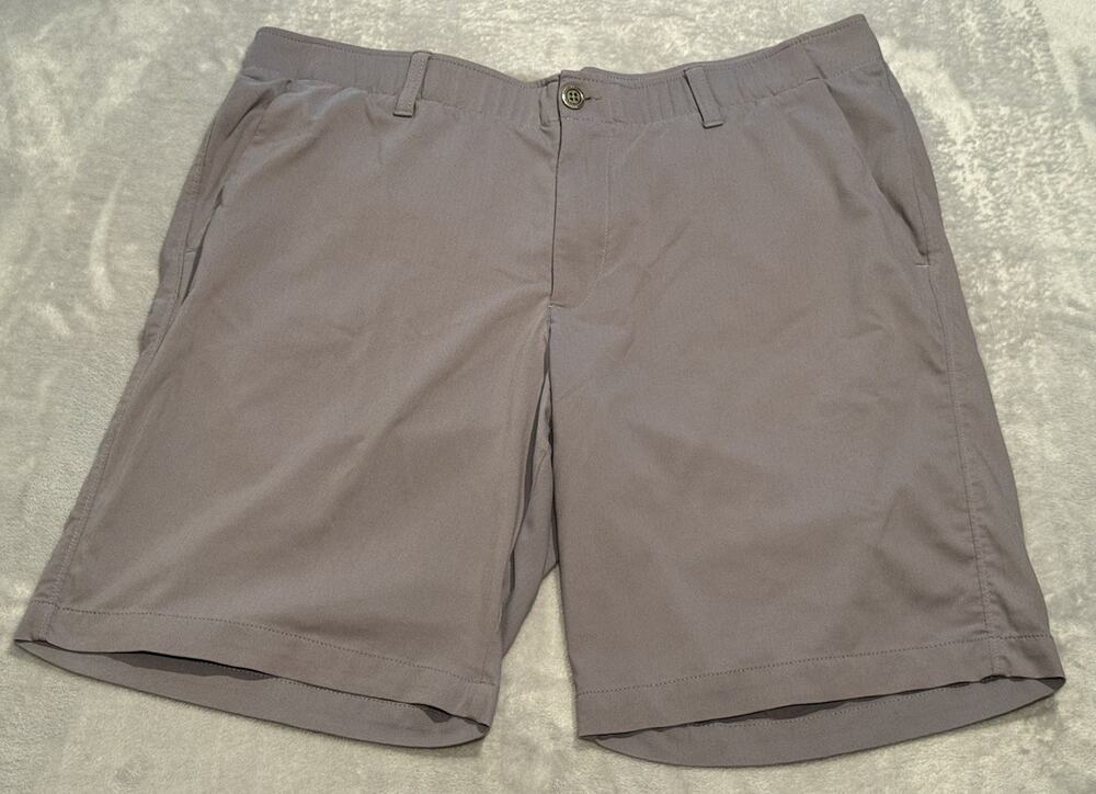 38 Under Armour Golf Shorts Gray Performance Tech Causal Athletic Grey Work UA